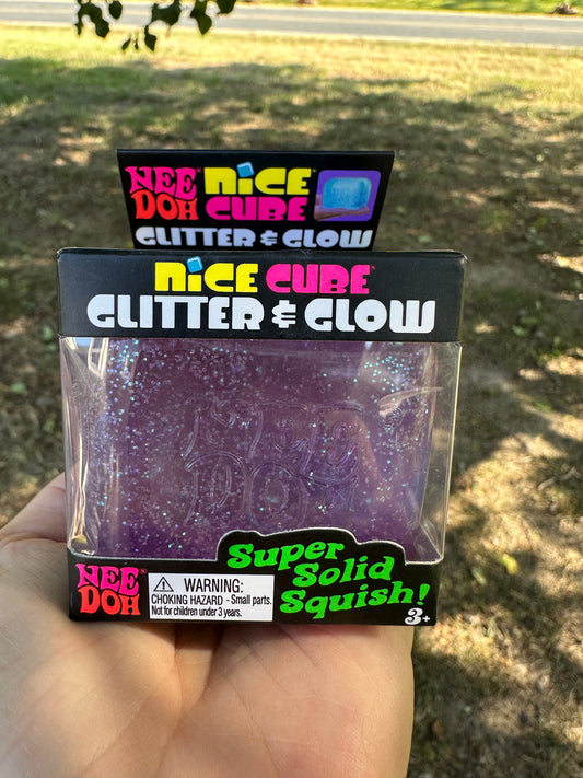 Needoh Nice Ice Glitter Cube Squishy Sensory Toy - The Viral Squish!