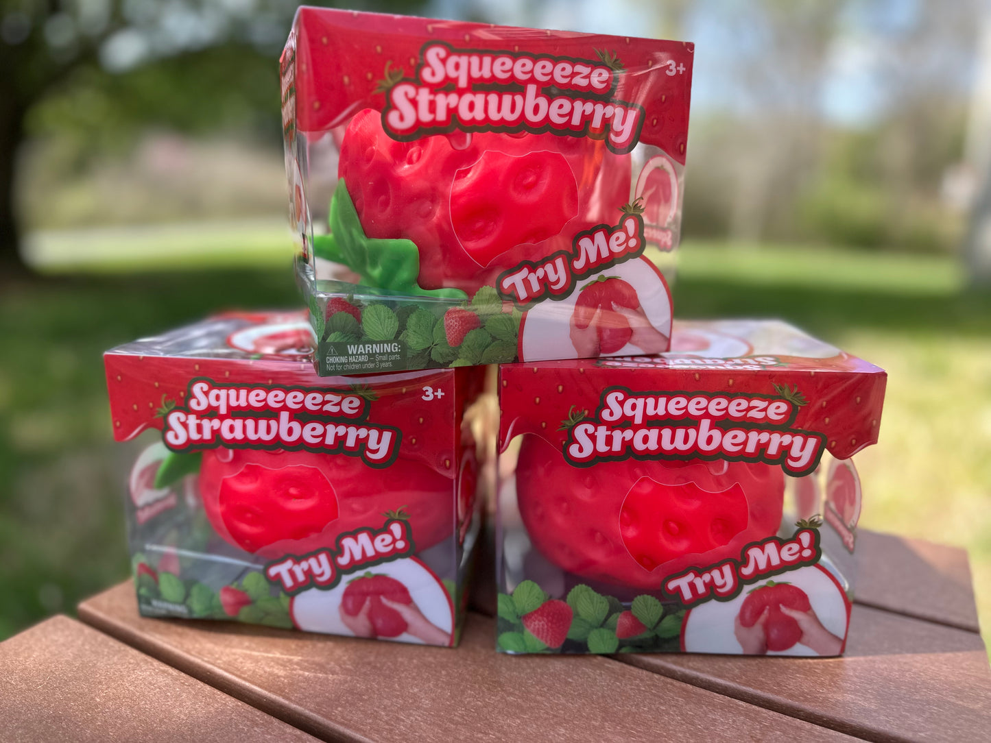 Toymendous Jumbo Strawberry Squishy Sensory Toy - Viral Squish