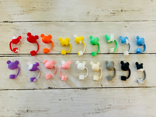 Mouse Head Silicone Straw Topper