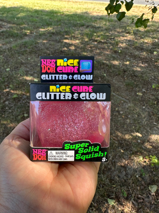 Needoh Nice Ice Glitter Cube Squishy Sensory Toy - The Viral Squish!