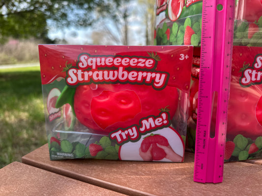 Toymendous Jumbo Strawberry Squishy Sensory Toy - Viral Squish