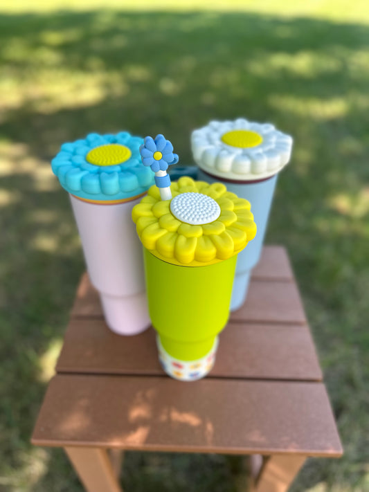 Flower Lid Topper for Stanley Tumblers | Cute Cup Accessory