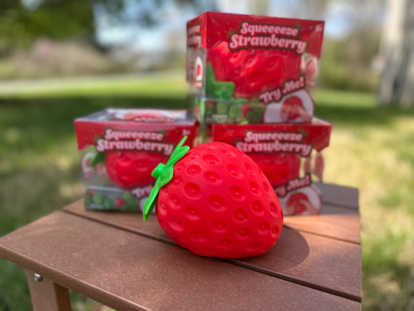 Toymendous Jumbo Strawberry Squishy Sensory Toy - Viral Squish