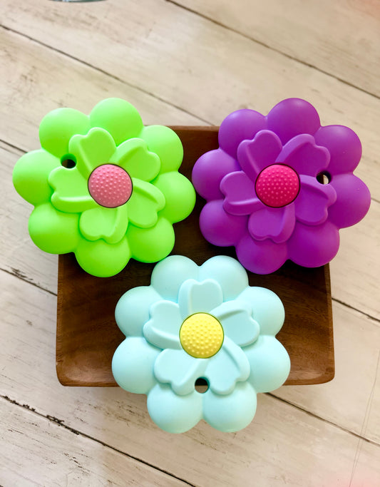 Silicone Flower Lid Topper for 40oz Tumblers | Cute Cup Accessory