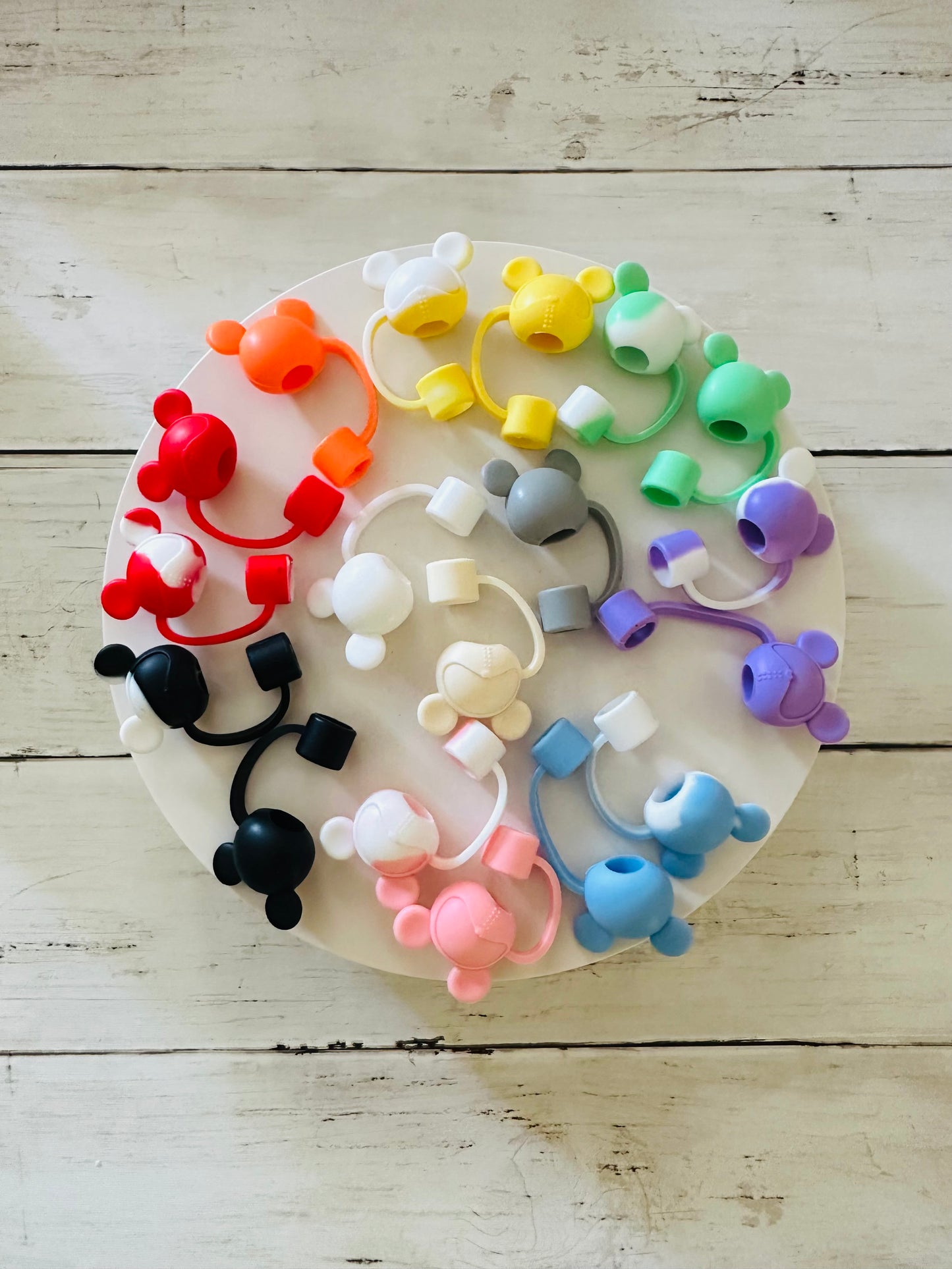 Mouse Head Silicone Straw Topper